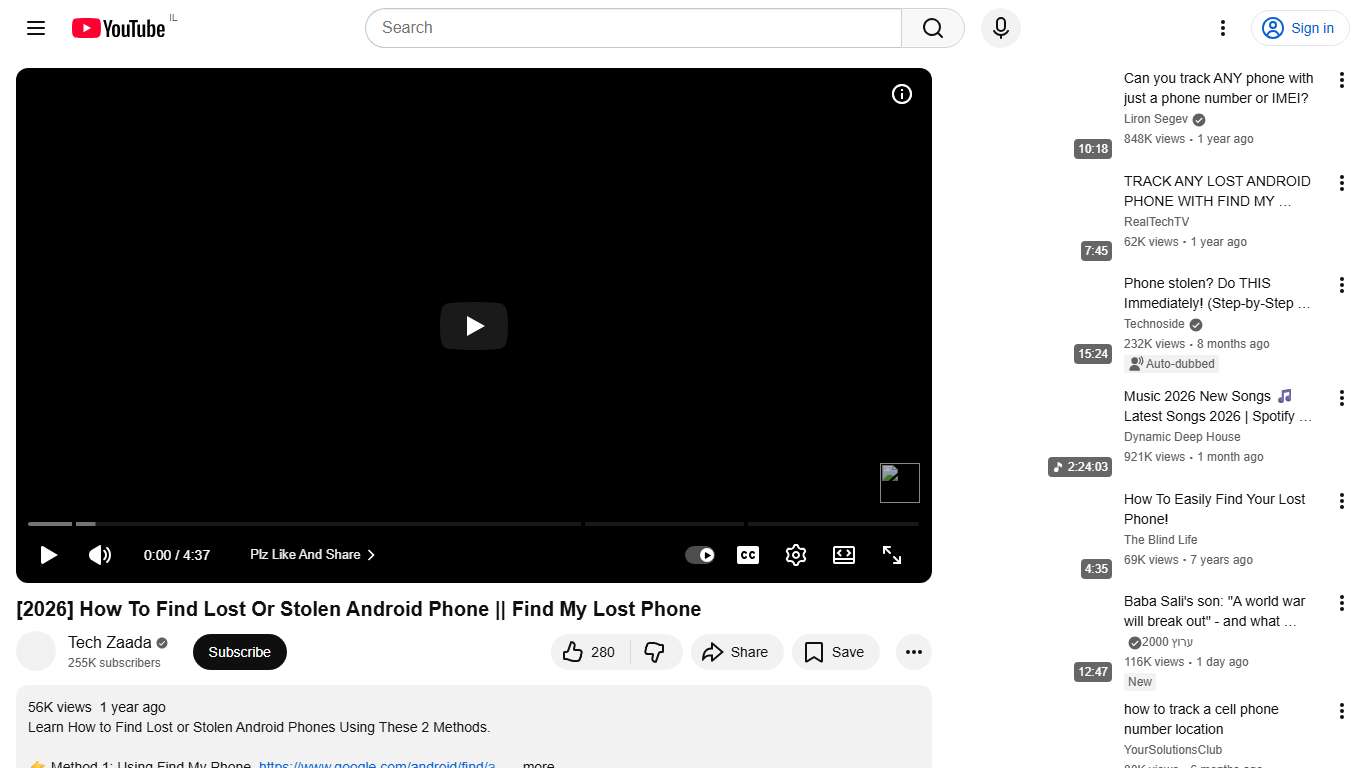 [2026] How To Find Lost Or Stolen Android Phone || Find My Lost Phone - YouTube