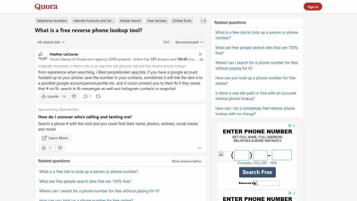 What is a free reverse phone lookup tool? - Quora